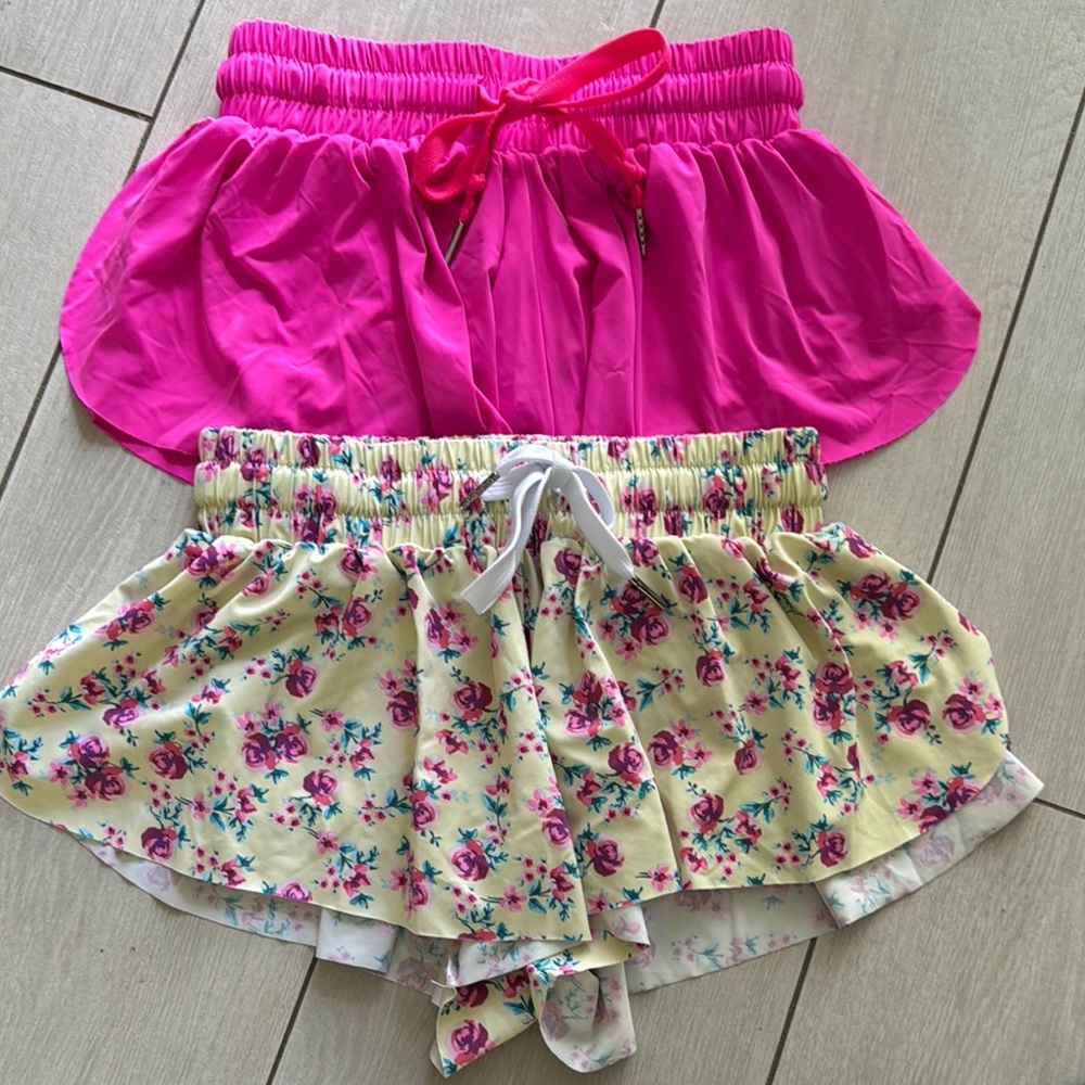 Katie J NYC girls Floral and Pink Kids Skirt short
